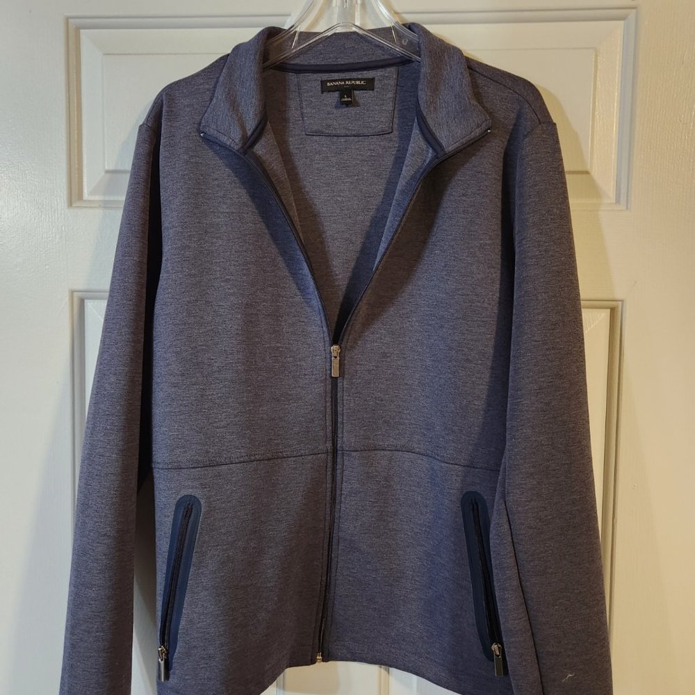 Banana Republic full-zip jacket athletic fit - LG blueish-gray